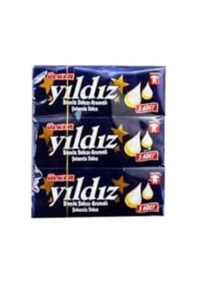 Yıldız Damla Sakızı Aromalı Şekersiz Stick, 7 Gr, 3'lü Paket