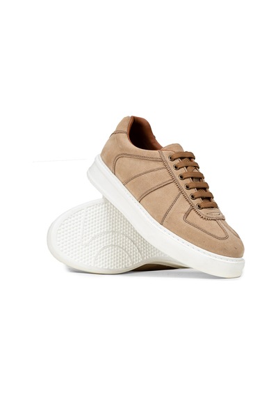 Deery Erkek Hakiki Süet Vizon Renk Sneaker Ayakkabı - 02017mvznp01 Vizon