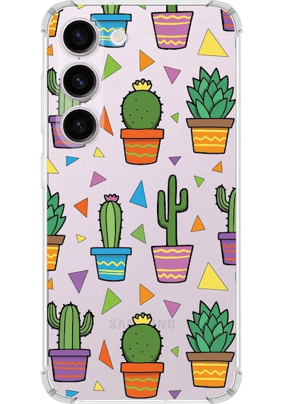 Prinrify Samsung Galaxy S23 Uyumlu Water Color 4 Baskılı Şeffaf Köşe Korumalı Antişok Kılıf