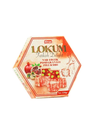 Elvan Nar-Fıstıklı Lokum 250 Gr. (1 Paket)