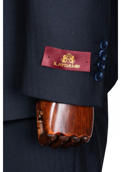 İlayda Emir Luxury, İtalyan Kesim, Slim Fit, Kruvaze, Çizgili, Erkek Takım Elbise Antrasit - Lacivert İlayda Emir Luxury, İtalyan Kesim, Slim Fit, Kruvaze, Çizgili, Erkek Takım Elbise Antrasit - Lacivert