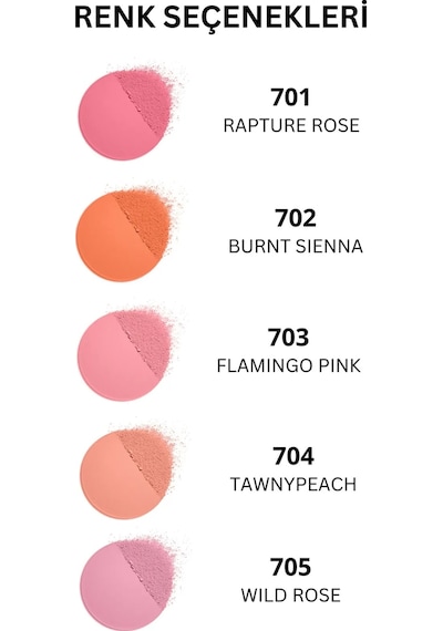 Süper Ince Toz Allık - Superfine Blusher Rapture Rose - No: 701 - Vegan & Temiz Içerik Açık Pembe