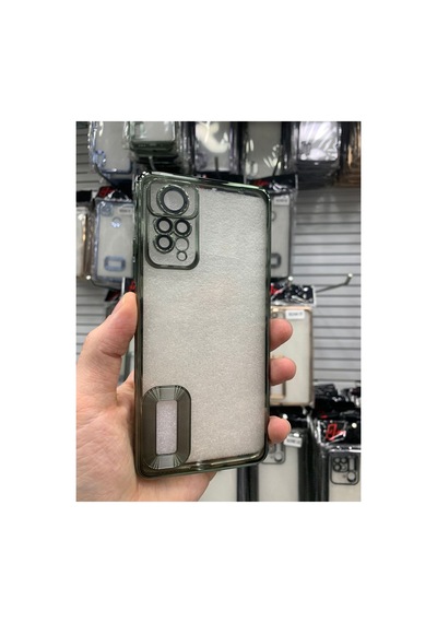 Xiaomi Redmi Note 11 Pro Kamera Lens Korumalı Şeffaf Yumuşak Silikon Telefon Kılıfı Kapak Haki