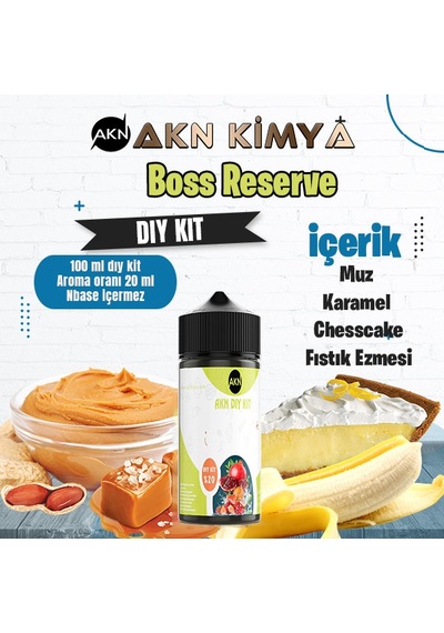 Boss Reserve Cutwood Dıy Kit Muz Karamel Kek Gıda Aroması %20 Oranda Aroma İçerir Hazır Değildir 100 Ml