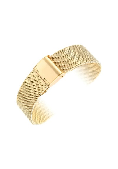 20Mm Saat Kordonu Sarı Çelik Hasır Gold 1.Kalite Örgü Kordon