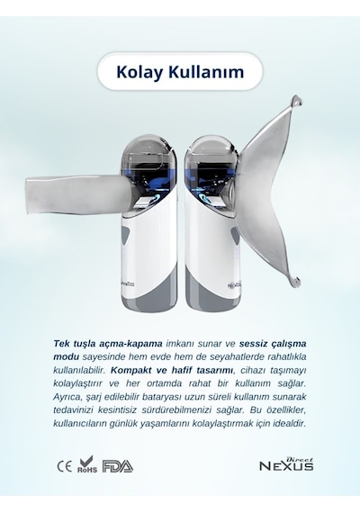 Taşınabilir Mesh Hava Makinesi Nebulizatör