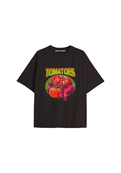 Kalic Studio Y2k Vintage Pickles Baskılı Siyah T-shirt Kod 229 Siyah-229
