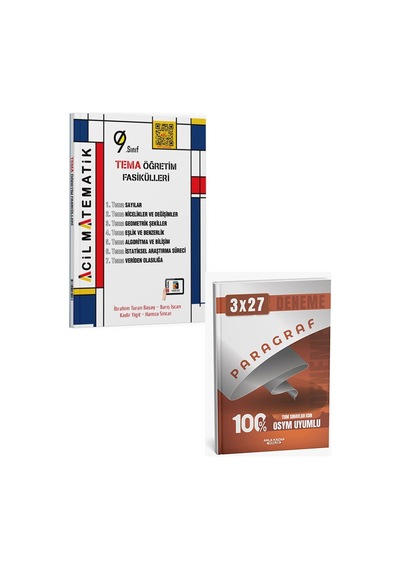 Acil 2027 9. Sınıf Acil Matematik Tema Öğretim Fasikülleri+anla Kazan Paragraf Deneme