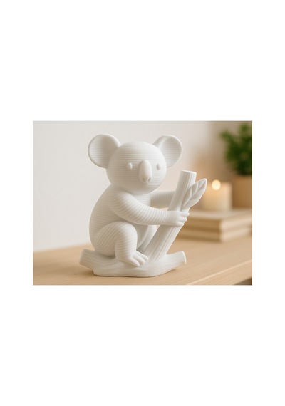 Ağaç Dalında Sevimli Bir Koala Figürü 15cm
