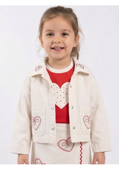Xo Kids Kız Çocuk Ceket 1-4 Yaş 26178 KREM
