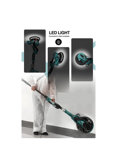 Prohummer Ph345 Alçıpan Duvar Zımpara Makinası Ledli Toz Emmeli