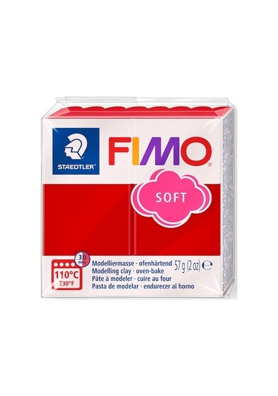 Staedtler Fimo Soft Polimer Kil 2P Christmas Red
