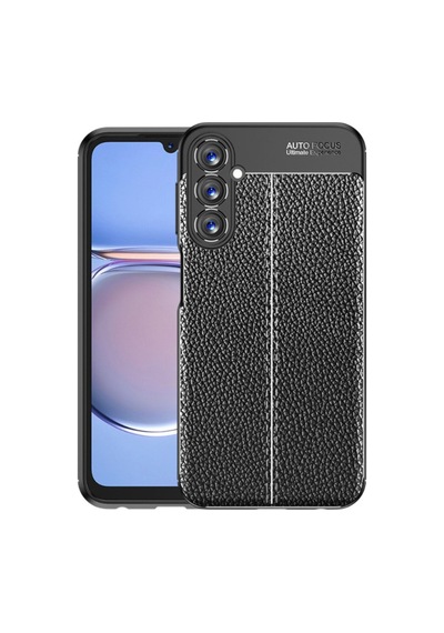 Galaxy Uyumlu A16 Kılıf Kamera Çıkıntılı Deri Görünümlü Dikiş Desenli Koruyucu Kapak