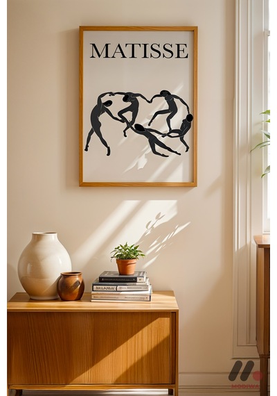 Matisse Dans Posteri, Ahşap Çerçeveli Duvar Tablosu - Modern Ev Dekorasyonu