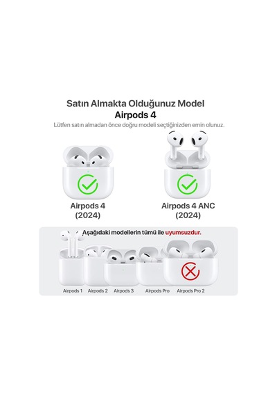 Airpods 4. Nesil İle Uyumlu Leather Skin Serisi Parmak İzi Tutmayan Dış Yüzeye Sahip Ve Mükemme