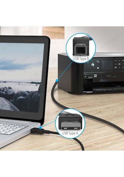 Canon Printer USB Bağlantı Lazer Yazıcı Kablosu 1.5 M