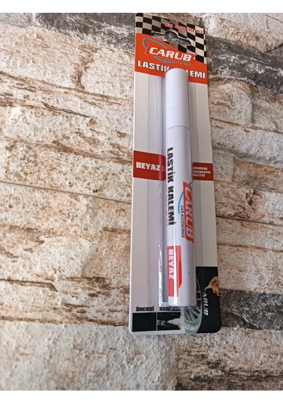 Carub Beyaz Su Geçirmez Lastik Yazı Kalemi