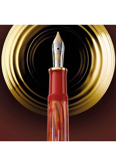 Pelikan Souveran M600 Dolma Kalem Tortoiseshell-Red F Uç 815840