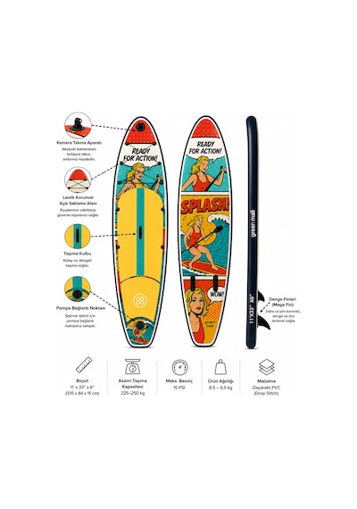 Poppy Şişme Sup Board / Paddle Board 335 Cm