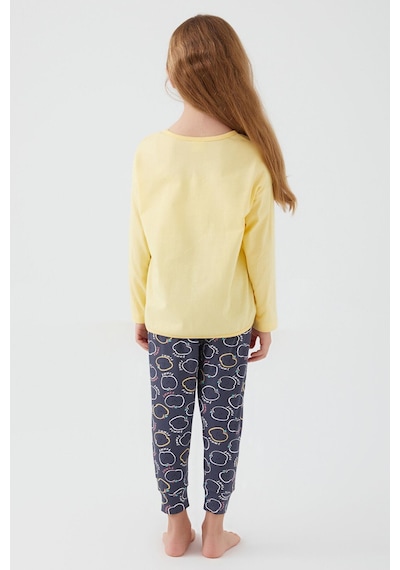Roly Poly 3063 Pomme Apple Kız Çocuk Uzun Kol Pijama Takım Sarı