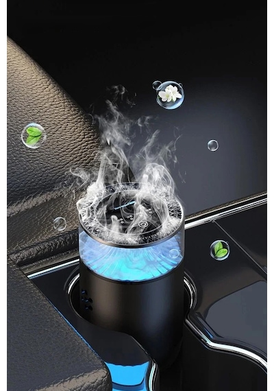 Diğer - Siyah - Araç Ev Ofis Otomatik Aroma Buharlı Sprey Cihazı Koku Difüzörü Şarjlı 800mah Buharlı Koku Makinesi
