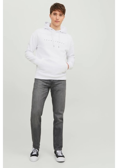 Jack & Jones Jack&jones Jjestar Jj Sweat Hood Noos Beyaz 001