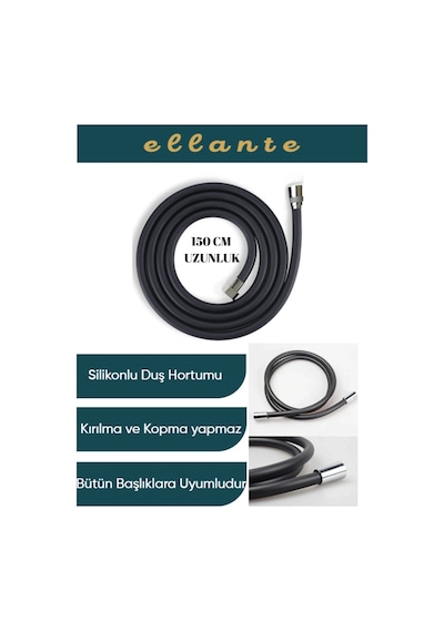 5 Fonksiyonlu Su Tasarruflu Çelik Paslanmaz Su Çıkışlı Filtreli Turbo Duş Başlığı Pvc Hortum Set Çok Renkli