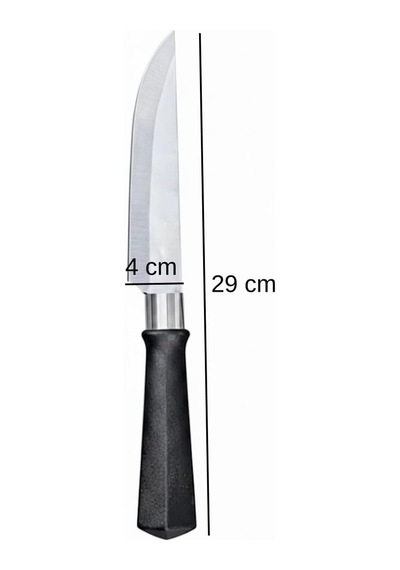 Lazoğlu Kasap Bıçağı 29 Cm / 4 Cm Genişlikte Paslanmaz Çelik Şef Bıçağı / Ergonomik Ahşap Saplı Doğrama B Diğer