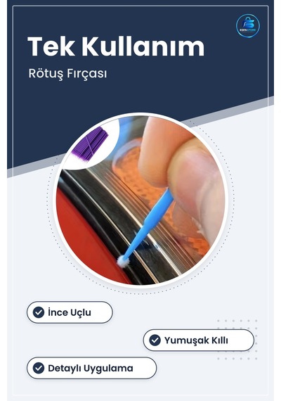 Mini Tek Kullanımlık Araba Rötuş Fırçası İnce Uçlu Yumuşak Kıllı