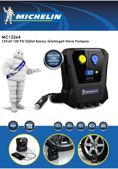 Mc12264 12volt 120 Psı Dijital Basınç Göstergeli Hava Pompası