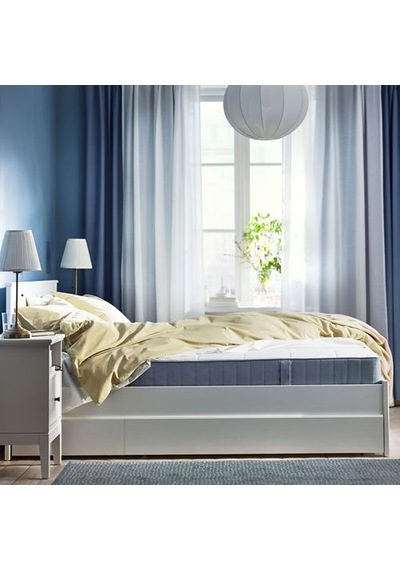 Ikea Vestmarka Tek Kişilik Yatak, Açık Mavi, 90x200 Cm