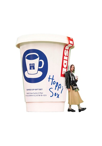 Happy Socks Turuncu Erkek Desenli Çorap 1-pack Coffee Cup Gift Set Beyaz