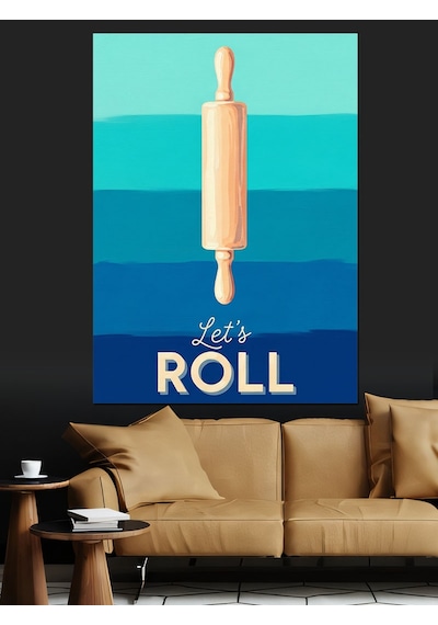 Oklava Roll Posteri Dekoratif Kanvas - Mdf Ahşap Tablo