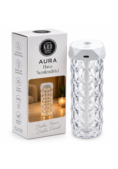 Aura Kristal Hava Nemlendirici Buhar Makine - Koku Giderici Krd-8775 4915
