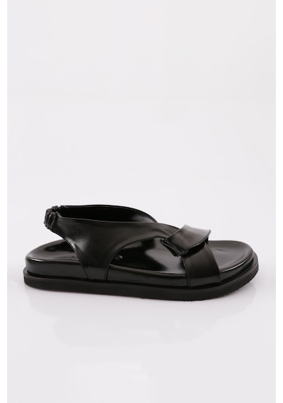 Dgn 3040-2261-R7596 Çapraz Bantlı Kadın Sandalet - Siyah