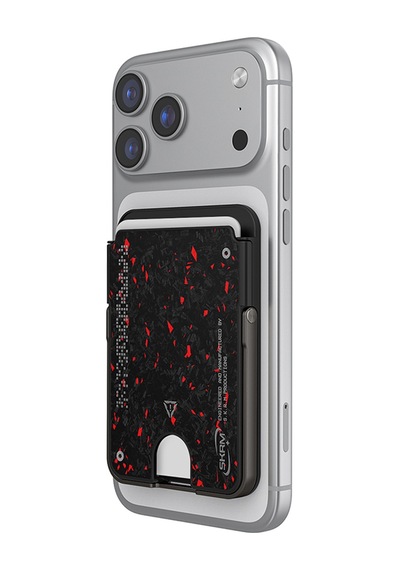 Skinarma Metal Tasarımlı 2 Hazneli Vektor Serisi Magnetik Standlı Kartlık Siyah-kırmızı Siyah - Kırmızı