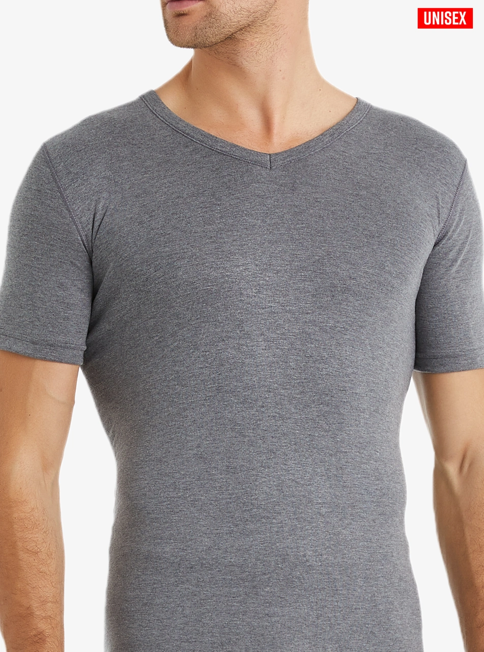 Blackspade Unisex Termal Tişört 2. Seviye 1263 - Gri Melanj