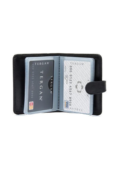 Tergan Siyah Deri Unisex Kredi Kartlık 1210B06