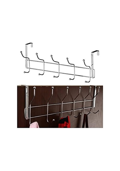 Kapı Arkası İçin 12'li Metal Askı Seti, Pratik Düzenleme 50cm