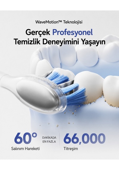Laifen Wave Pro Orijinal Alüminyum Alaşım Elektrikli Diş Fırçası Açık Gri
