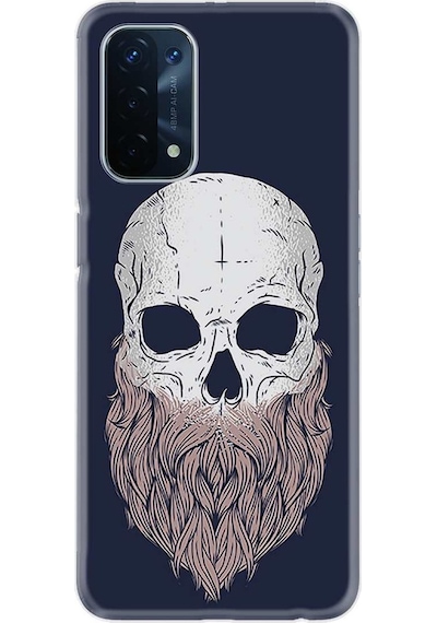 Oppo A74 Kilif Silikon Resimli Hipster Skull-296 508322083