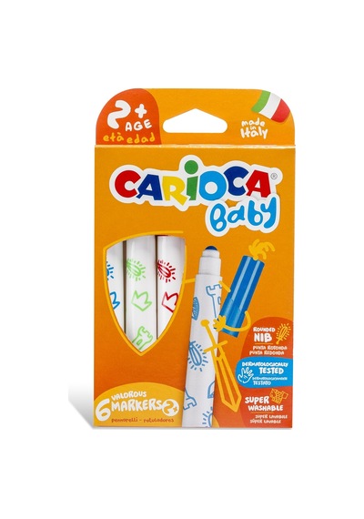 Carioca Jumbo 6'lı Bebek Süper Yıkanabilir Keçeli Boya Kalemi / 4