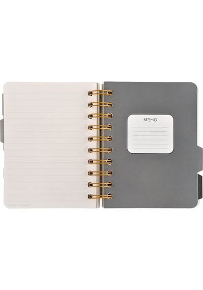 Spiralli Defter A5 4 Ayraçlı, 30 Yap. Çizgili, 30 Yap. Çizgili, 30 Yap. Noktalı, 30 Yap. Düz Siyah