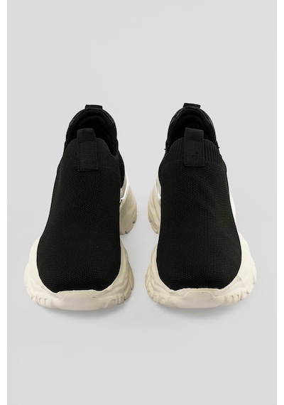 Mubiano Kadın Sneaker Kalın Taban Slip On Spor Ayakkabı Aurex Siyah Siyah