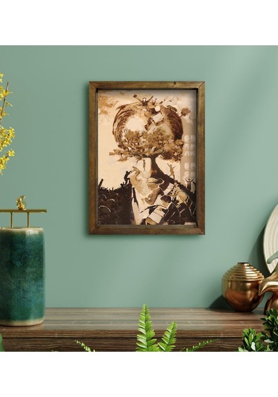 Bk Gift Atatürk Temalı Doğal Masif Ahşap Çerçeveli Tablo-41 (507630191)