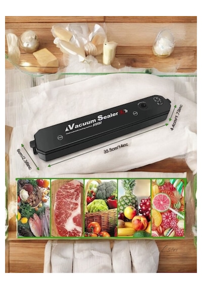 Vacuum Makinası Et Balık Gıda Vakum Ve Mühürleme Makinesi + 10 Adet Vakum Torbası