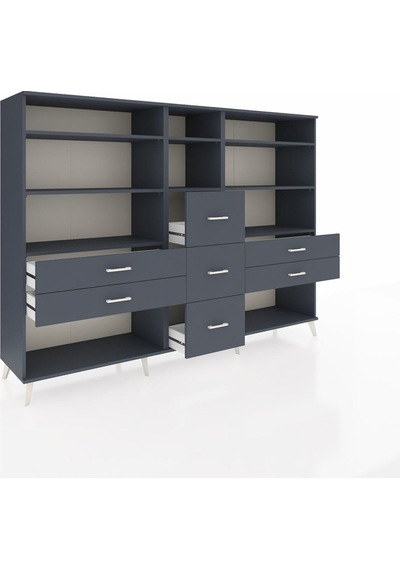 Hyperion Dolap 8 Raflı 7 Çekmeceli 220x44x163 Antrasit-antrasit Antrasit-antrasit Hyperion Dolap 8 Raflı 7 Çekmeceli 220x44x163 Antrasit-antrasit Antrasit-antrasit