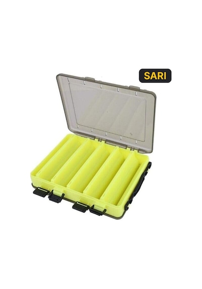 Captain 7218 Sahte Balık Kutusu 10 Gözlü 20x15x4.5cm Renk:sarı