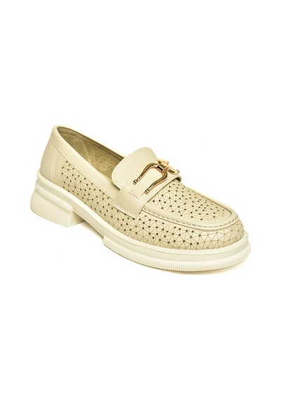 Fox Shoes U704126509 Bej Loafer Makosen Kadın Ayakkabı Bej