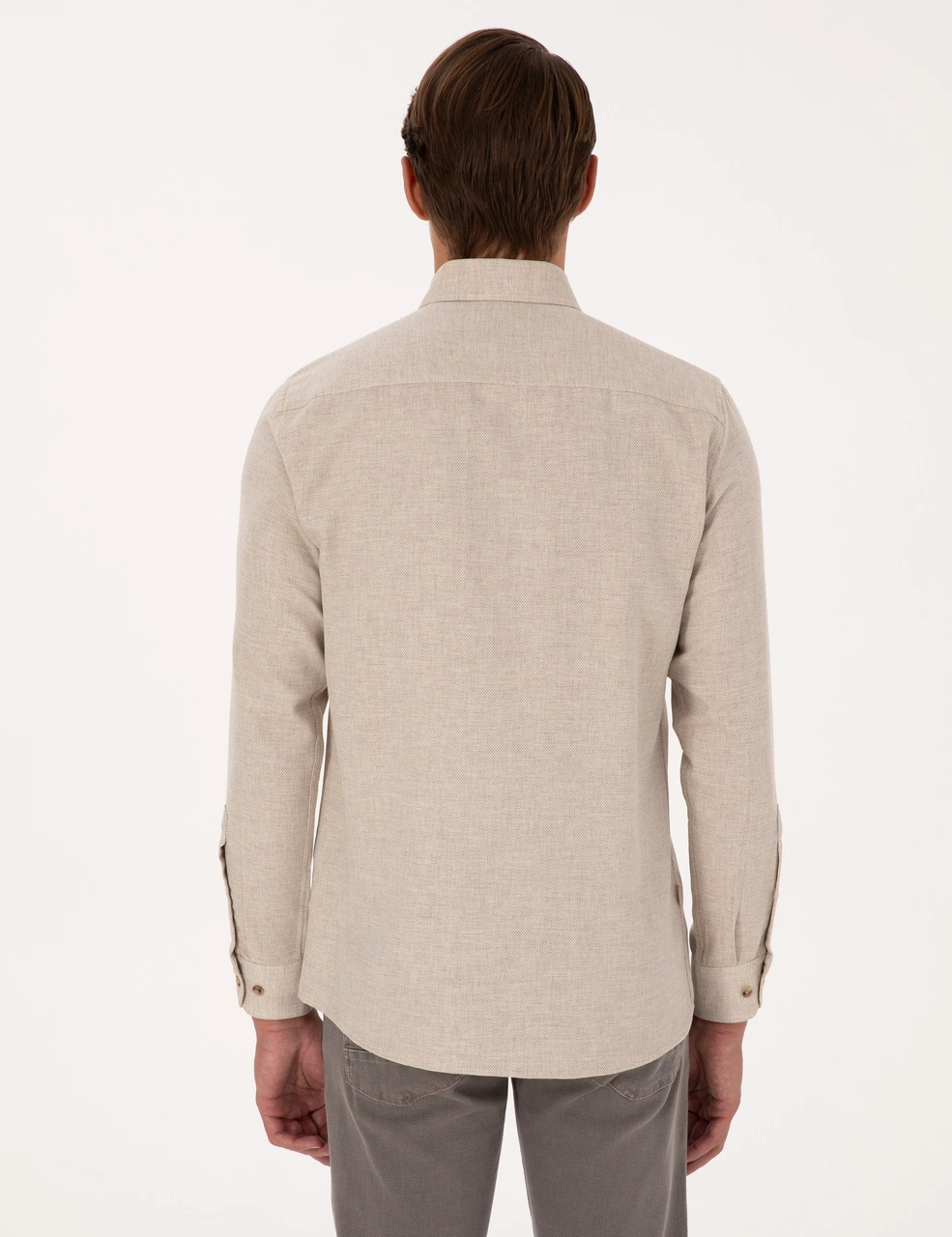 Pierre Cardin Erkek Bej Gömlek Desenli 50316768-vr011 Bej